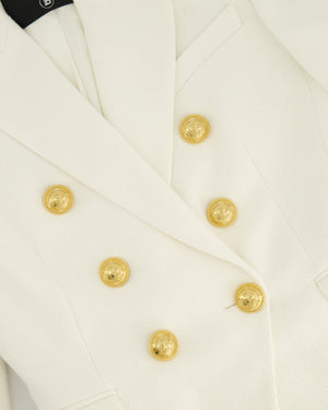 Balmain White Double Breasted Blazer Size FR 34 (UK 6)