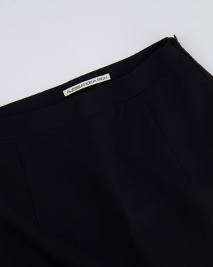 Alessandra Rich Black Wool Mini Skirt Size IT 40 (UK 8)