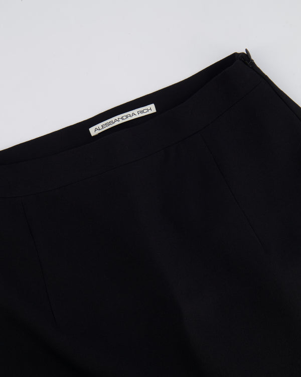 Alessandra Rich Black Wool Mini Skirt Size IT 40 (UK 8)