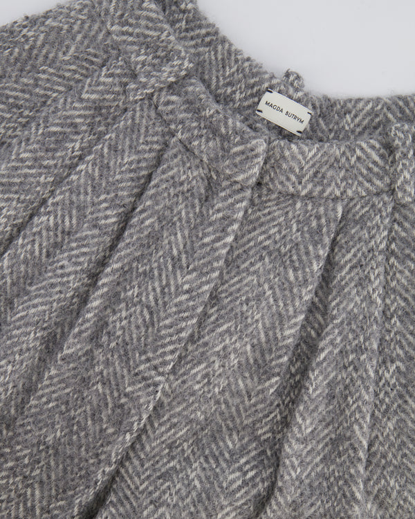 Magda Butrym Grey High-Rise Wool Trousers Size FR 34 (UK 6) RRP £1,030