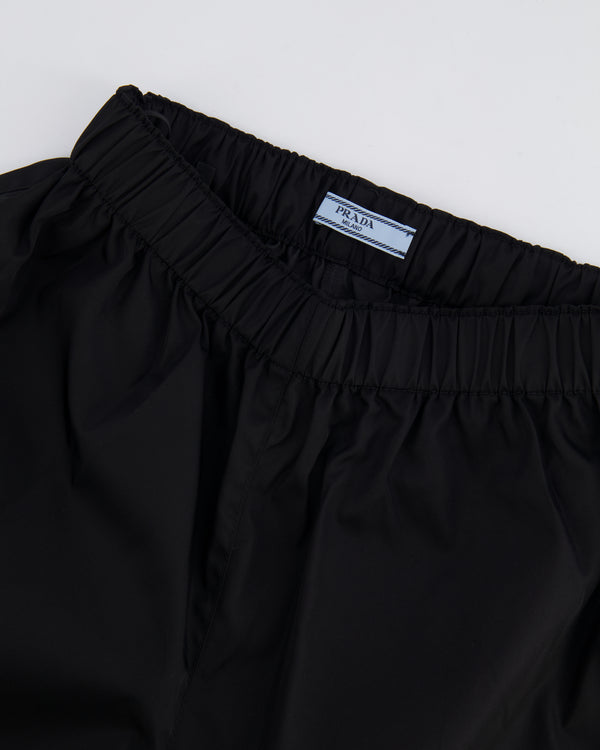 Prada Prada Re-Nylon High-Waist Shorts with Leather Plaque Detail Size IT 38 (UK 6) RRP £820
