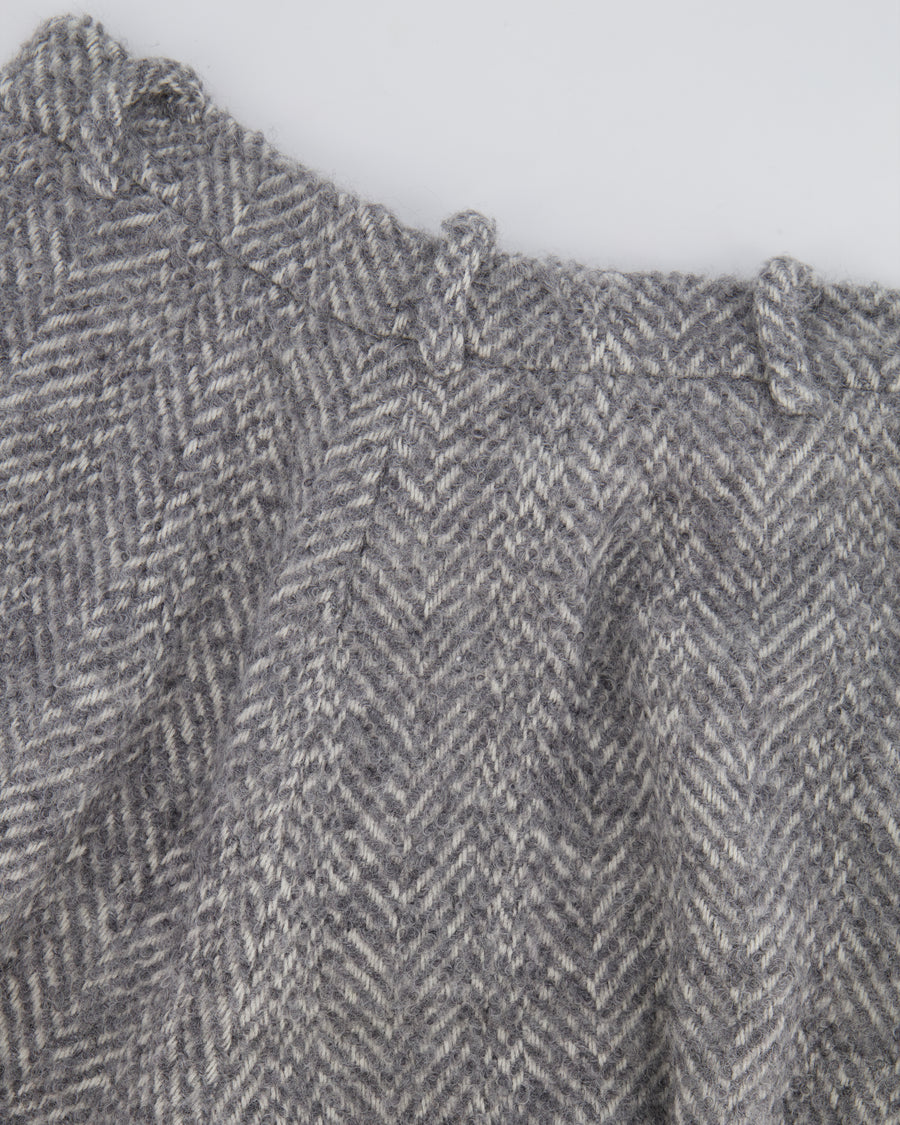 Magda Butrym Grey High-Rise Wool Trousers Size FR 34 (UK 6) RRP £1,030