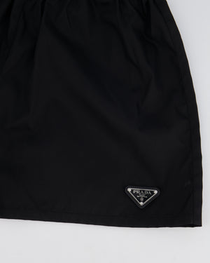 Prada Prada Re-Nylon High-Waist Shorts with Leather Plaque Detail Size IT 38 (UK 6) RRP £820