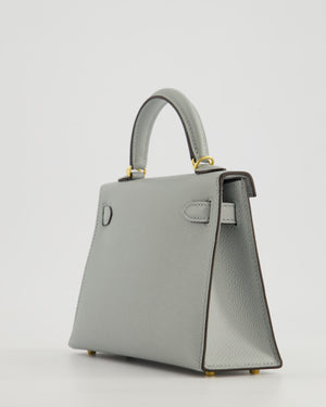 *RARE & HOT* Hermès Mini Kelly II Bag In Bleu Glacier Epsom Leather with Gold Hardware