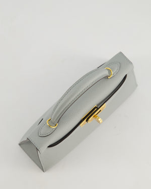 *RARE & HOT* Hermès Mini Kelly II Bag In Bleu Glacier Epsom Leather with Gold Hardware