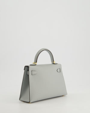 *RARE & HOT* Hermès Mini Kelly II Bag In Bleu Glacier Epsom Leather with Gold Hardware