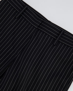 Magda Butrym Black Striped Wool Trousers Size FR 34 (UK 6) RRP £700