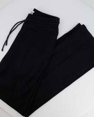 Hermès Black Cotton and Silk Trousers with Back Logo Detailing Size FR 34 (UK 6)