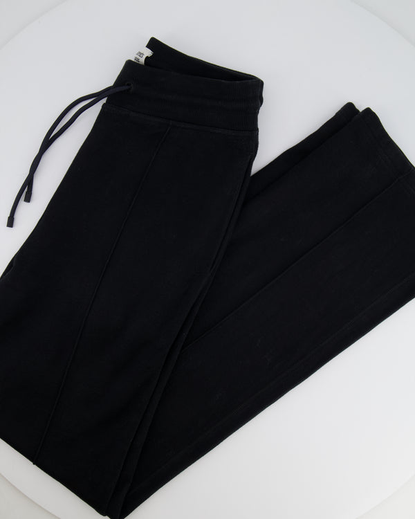Hermès Black Cotton and Silk Trousers with Back Logo Detailing Size FR 34 (UK 6)
