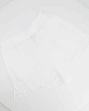Ermanno Scervino Life White Two-Piece Linen Shirt and Shorts Set Size IT 38 (UK 6)