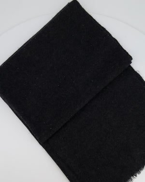 Loro Piana Grey Embellished Cashmere Scarf