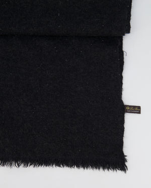 Loro Piana Grey Embellished Cashmere Scarf