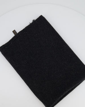 Loro Piana Grey Embellished Cashmere Scarf