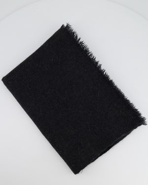Loro Piana Grey Embellished Cashmere Scarf