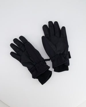 Fendi Black Ski Gloves with White Logo One Size RRP £460