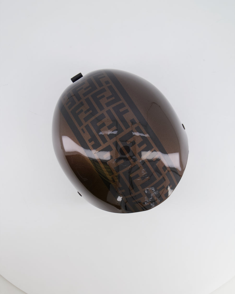 Fendi Brown and Black FF Logo Ski Helmet Size S/M RRP £1,050