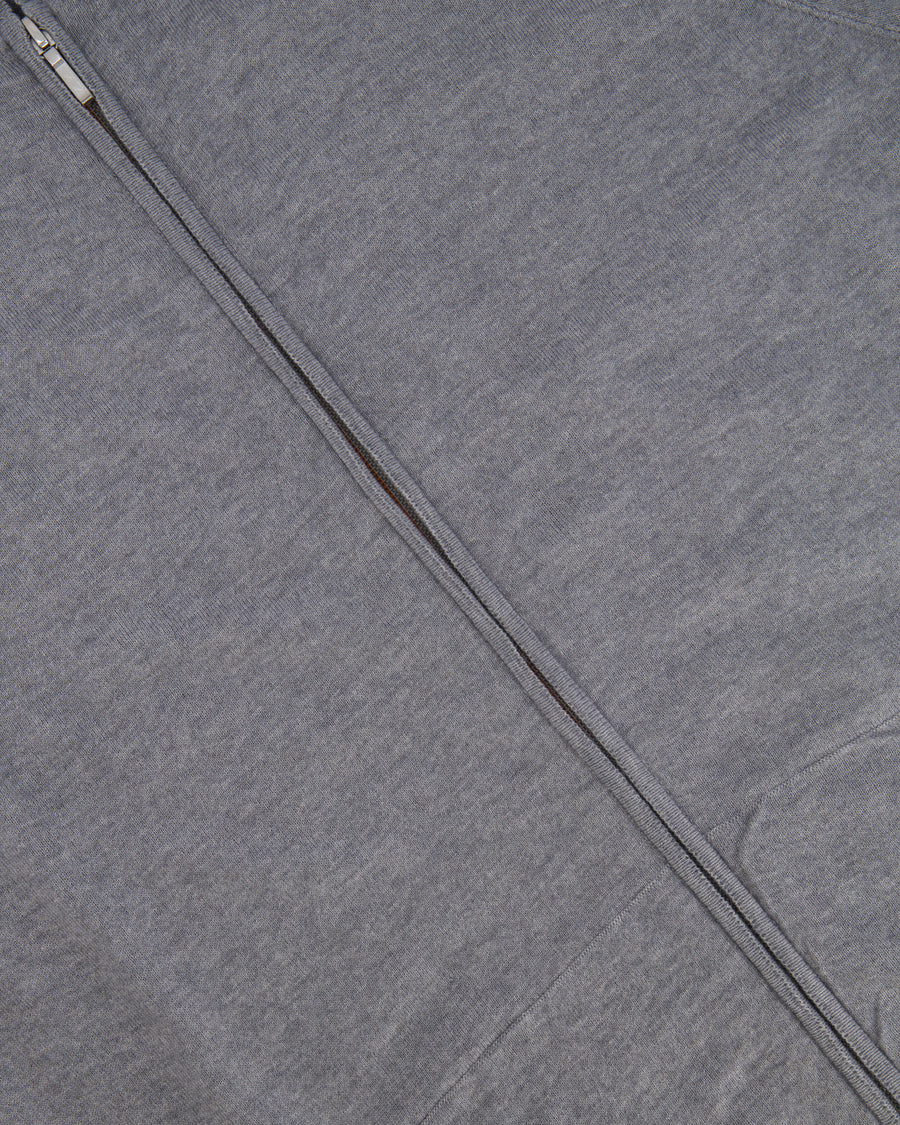 Loro Piana Light Grey Cashmere Gilet and Jogger Set with Orange Detail Size S (UK 8)