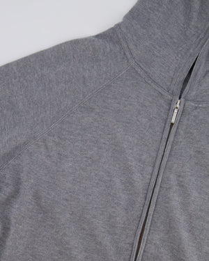 Loro Piana Light Grey Cashmere Gilet and Jogger Set with Orange Detail Size S (UK 8)