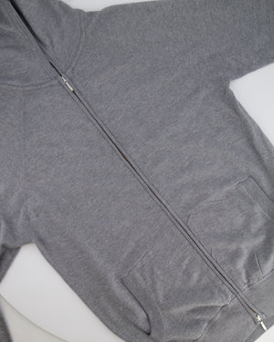 Loro Piana Light Grey Cashmere Gilet and Jogger Set with Orange Detail Size S (UK 8)