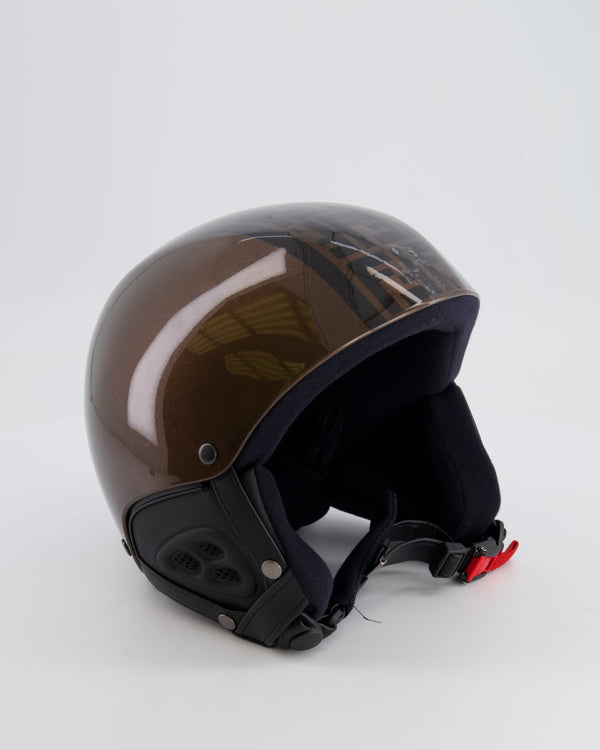 Fendi Brown and Black FF Logo Ski Helmet Size S/M RRP £1,050