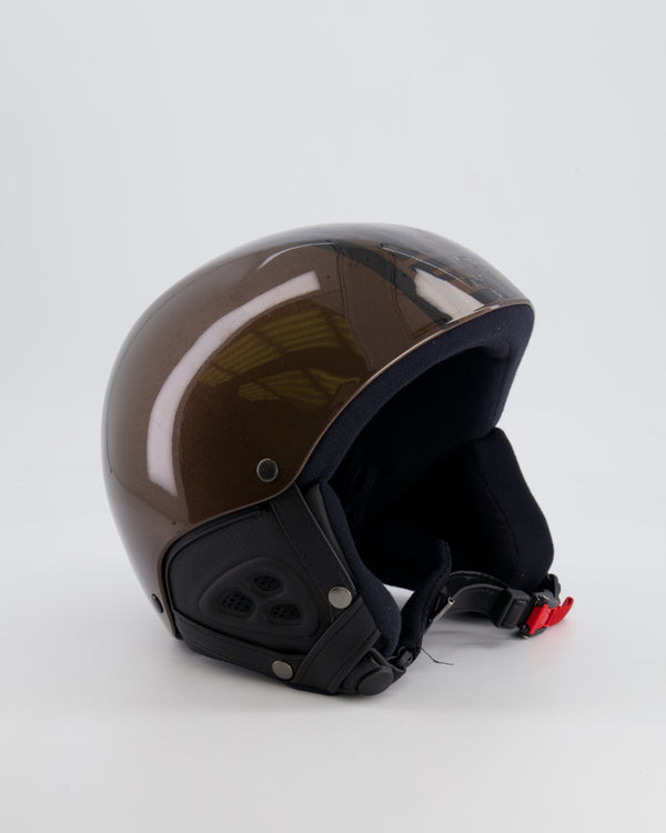 Fendi Brown and Black FF Logo Ski Helmet Size S/M RRP £1,050