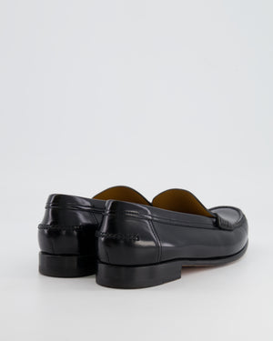 Hermès Black Leather Kennedy Loafers with H Logo Size EU 39 RRP £980