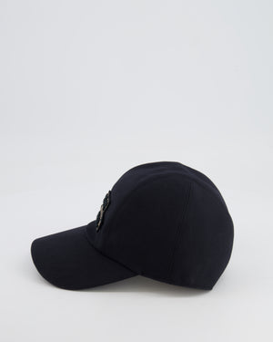 Hermes Black Davis H Sellier Cap Size 57 RRP £350