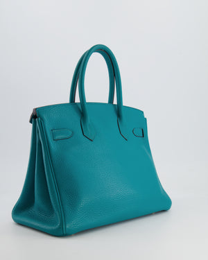 *FIRE PRICE* Hermès Birkin 30cm Retourne in Bleu Paon Togo Leather with Gold Hardware