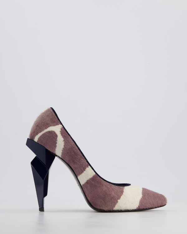Fendi Ponyhair Zebra Print Heels Size 38