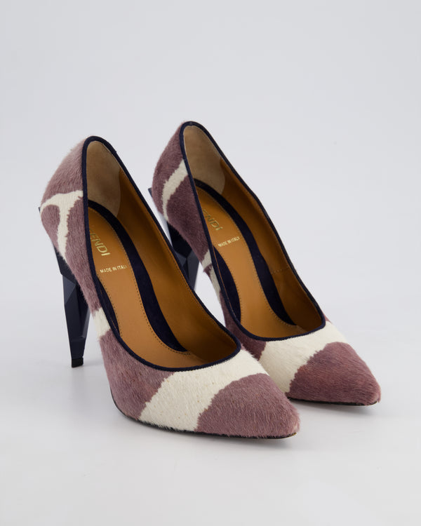 Fendi Ponyhair Zebra Print Heels Size 38