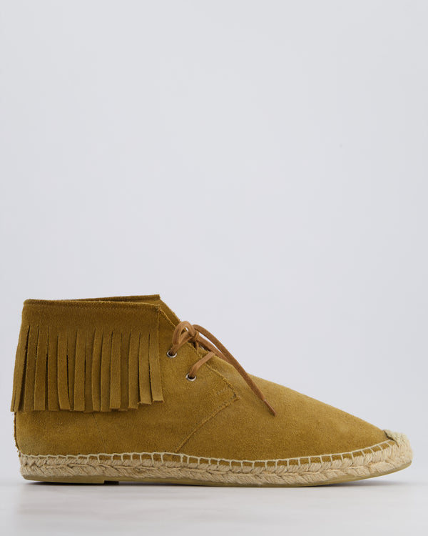 Saint Laurent YSL Beige Suede Tassel Boots Size EU 41