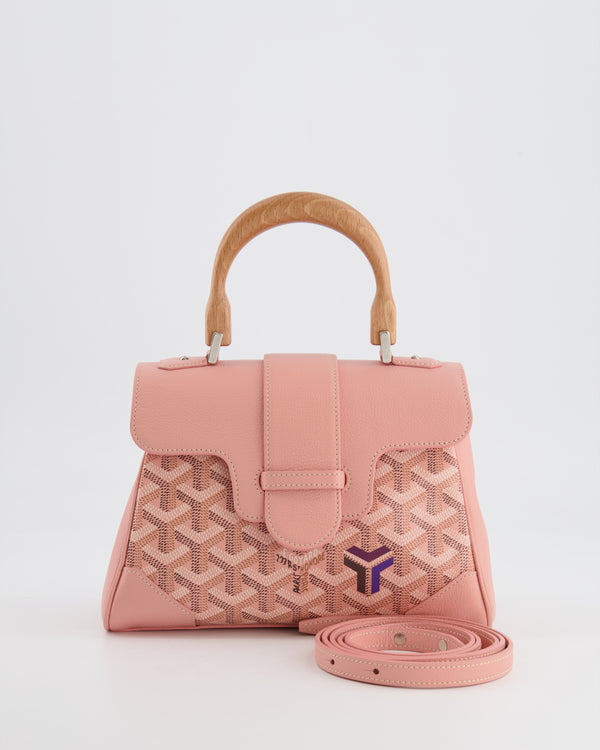 *RARE* Goyard Powder Pink Goyardine Mini Saigon Souple Bag with Silver Hardware