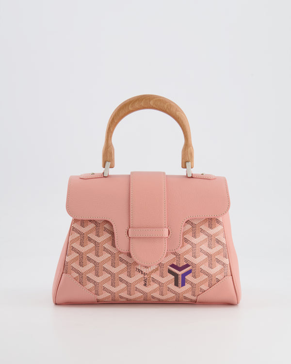 *RARE* Goyard Powder Pink Goyardine Mini Saigon Souple Bag with Silver Hardware