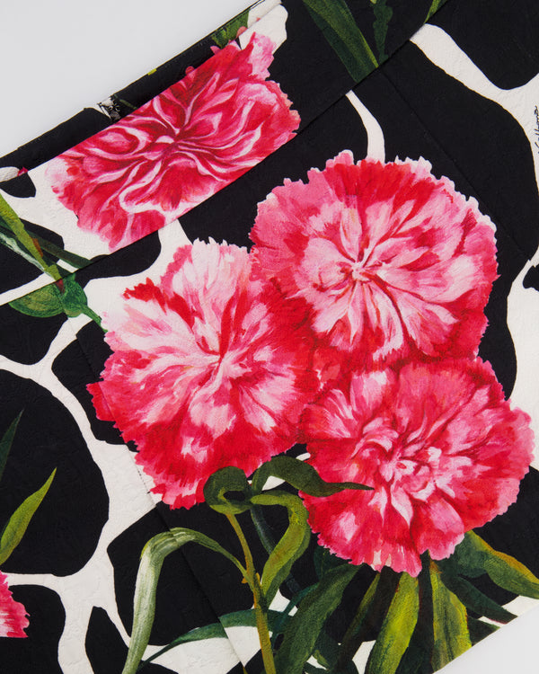 Dolce & Gabbana Black and Pink Floral Mini Skirt IT 44 (UK 12)