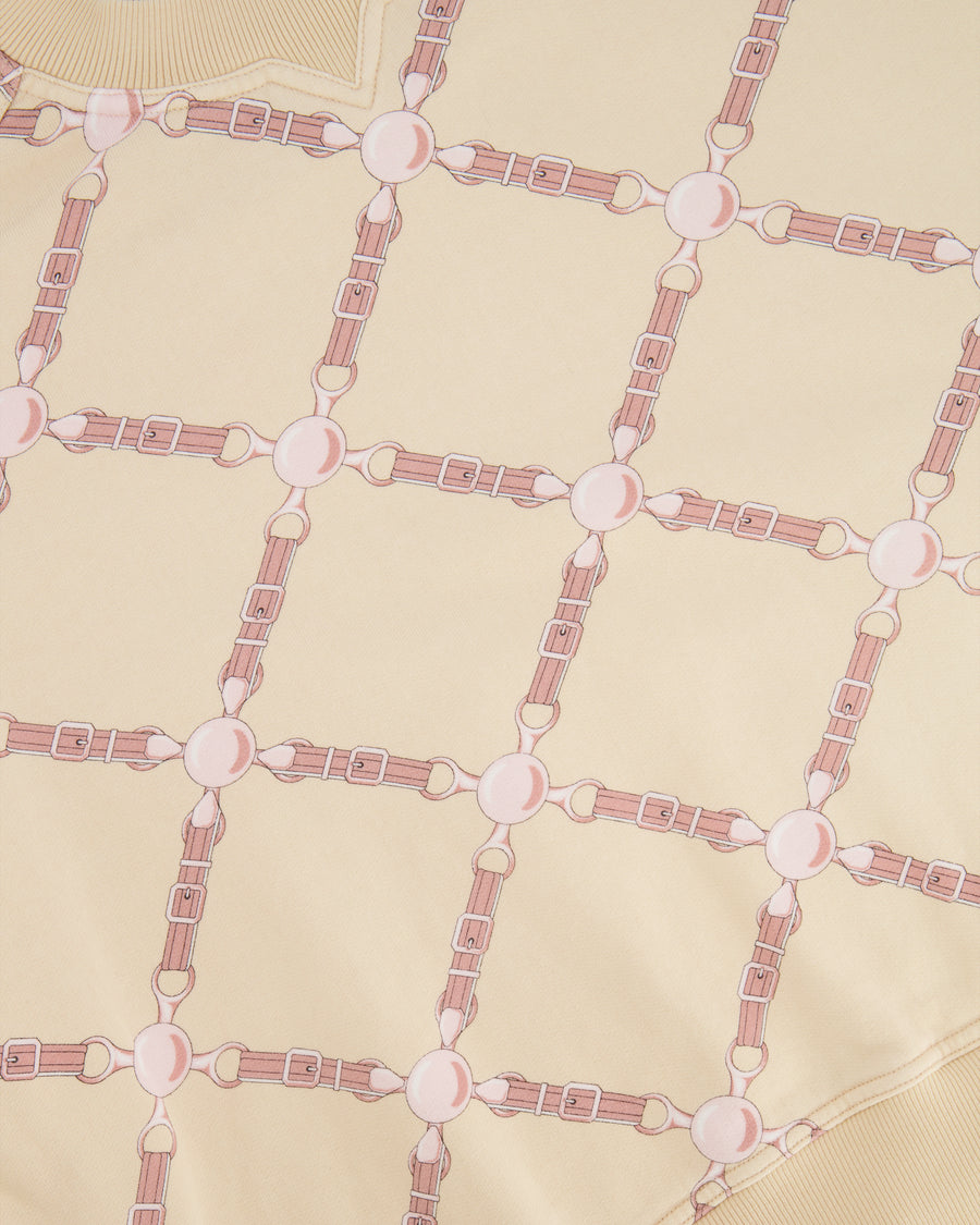 Hermès Beige and Pink 'Grand Tralala' Two-Piece Jumper and Jogger Set Size FR 40 (UK 12)