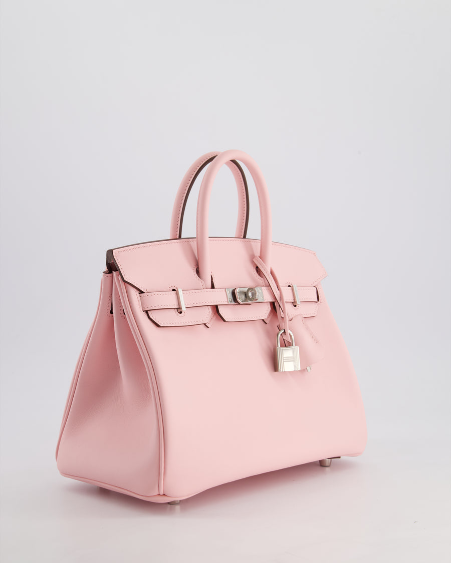 Hermès Birkin 25cm Bag in Rose Sakura Swift Leather with Palladium Hardware