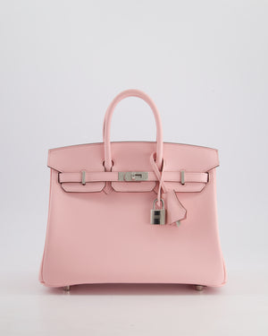 Hermès Birkin 25cm Bag in Rose Sakura Swift Leather with Palladium Hardware