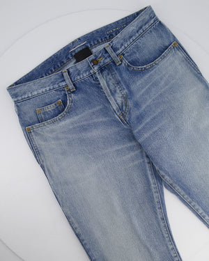 Saint Laurent Menswear Blue Wash Straight Leg Jeans Size 30