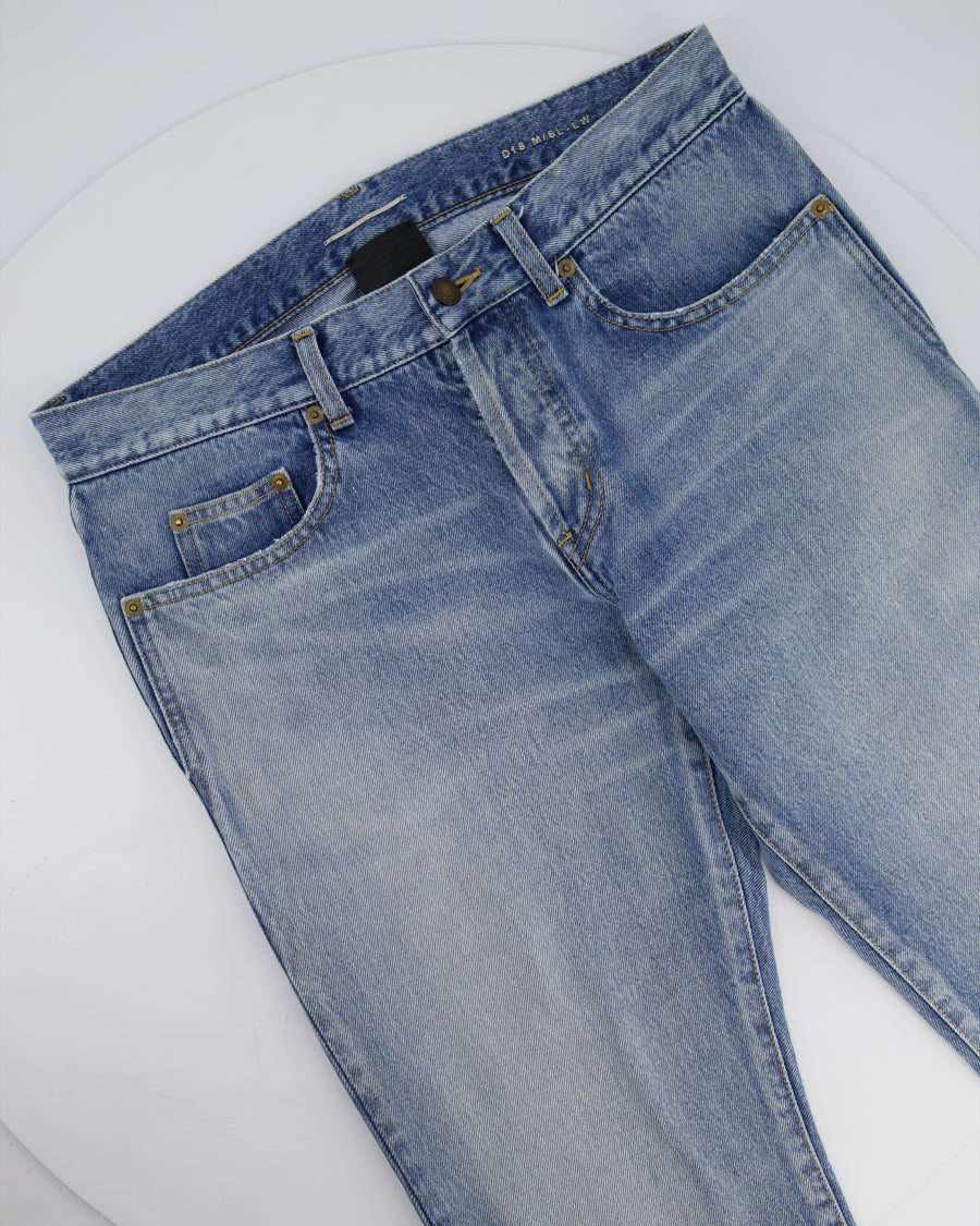 Saint Laurent Menswear Blue Wash Straight Leg Jeans Size 30