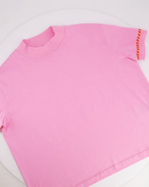 Hermès Candy Pink Canoé Printed T-Shirt Size FR 34 (UK 6) RRP £570