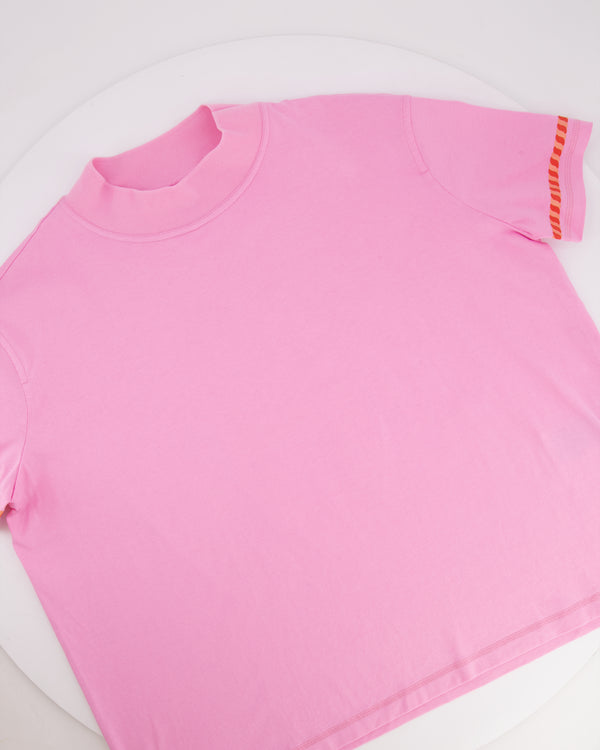 Hermès Candy Pink Canoé Printed T-Shirt Size FR 34 (UK 6) RRP £570