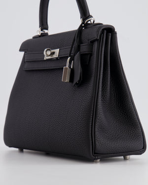 Hermès Kelly Retourne 25cm Bag in Black Togo Leather with Palladium Hardware