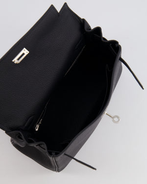 Hermès Kelly Retourne 25cm Bag in Black Togo Leather with Palladium Hardware