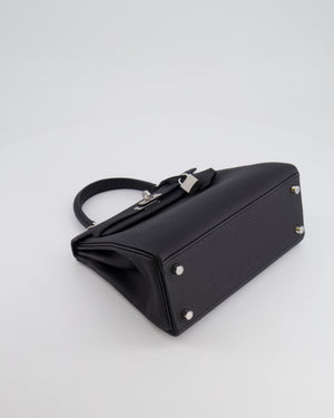 Hermès Kelly Retourne 25cm Bag in Black Togo Leather with Palladium Hardware