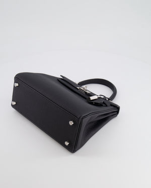 Hermès Kelly Retourne 25cm Bag in Black Togo Leather with Palladium Hardware