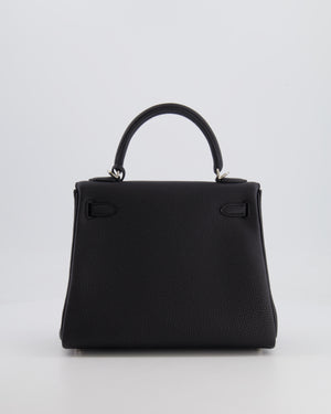 Hermès Kelly Retourne 25cm Bag in Black Togo Leather with Palladium Hardware