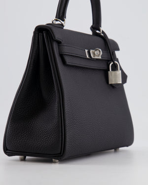 Hermès Kelly Retourne 25cm Bag in Black Togo Leather with Palladium Hardware
