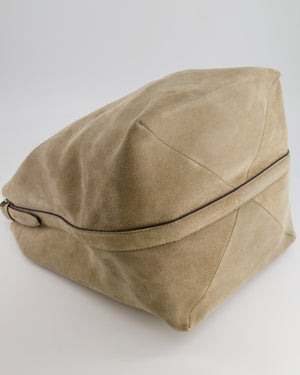 Toteme Beige Desert Suede Belted Tote Bag with Silver Hardware RRP £870