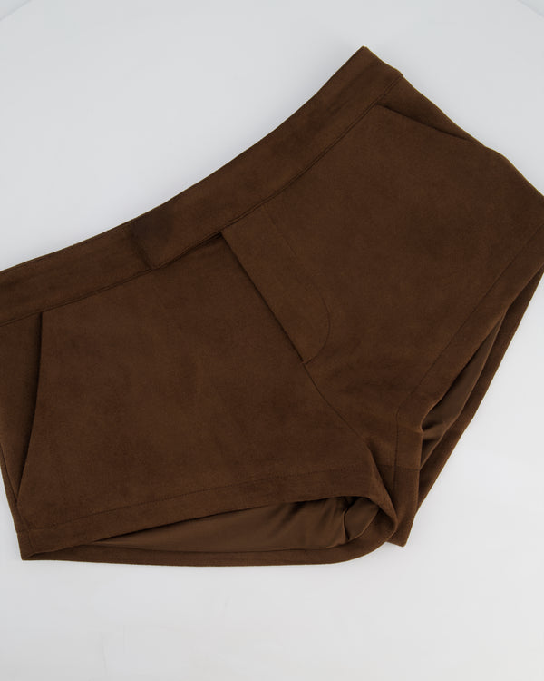 Nakedvice Brown Suede Effect Shorts Size XS (UK 6) RRP £132