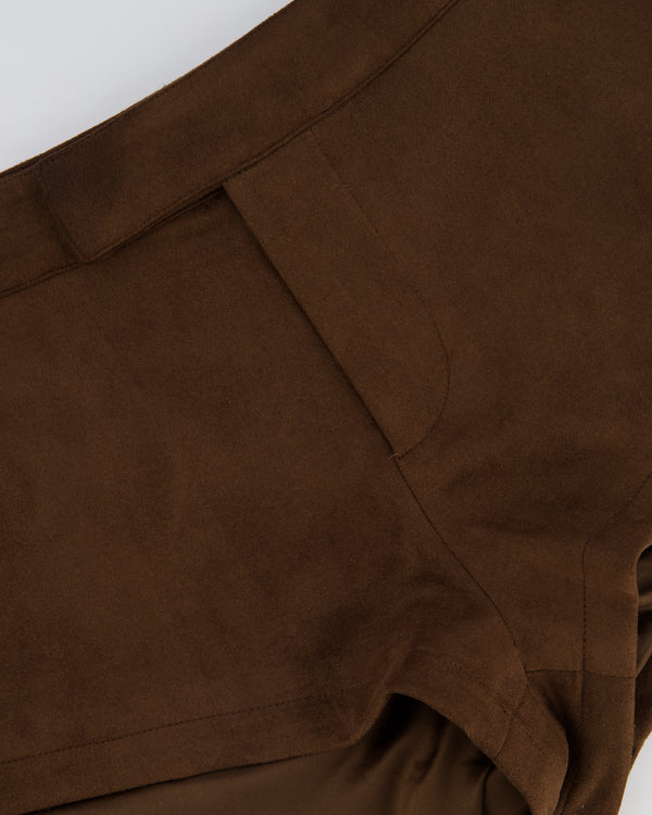 Nakedvice Brown Suede Effect Shorts Size XS (UK 6) RRP £132